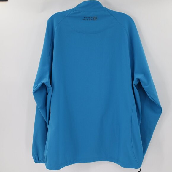 Peter millar jacket men XL wind repellent full zip blue stretch golf performance - Picture 10 of 16